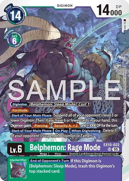 Belphemon: Rage Mode, Sinister Order EX10-022 SR