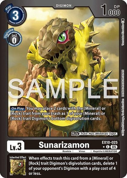 Sunarizamon (Limited Foil), Sinister Order EX10-025 C