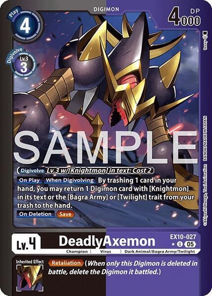 DeadlyAxemon (Limited Foil), Sinister Order EX10-027 U