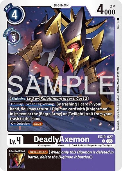 DeadlyAxemon, Sinister Order EX10-027 U