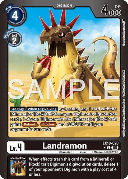 Landramon (Limited Foil), Sinister Order EX10-028 C