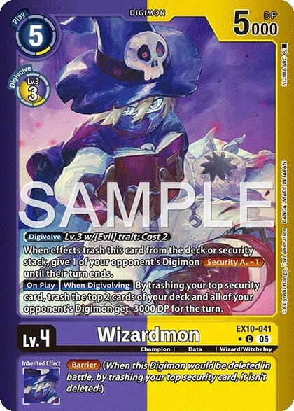 Wizardmon (Limited Foil), Sinister Order EX10-041 C