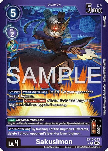 Sakusimon (Limited Foil), Sinister Order EX10-043 C