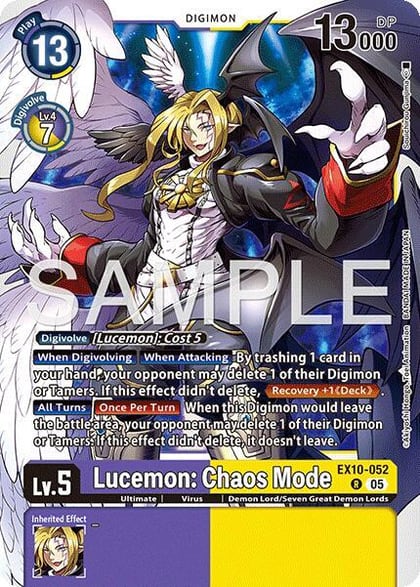 Lucemon: Chaos Mode, Sinister Order EX10-052 R