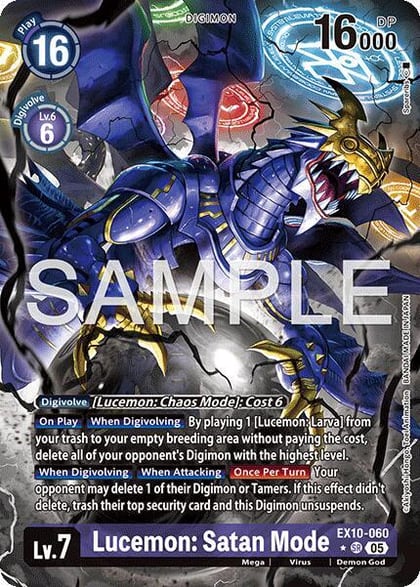 Lucemon: Satan Mode (Alternate Art), Sinister Order EX10-060 SR