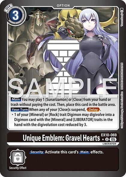 Unique Emblem: Gravel Hearts (Limited Foil), Sinister Order EX10-069 U