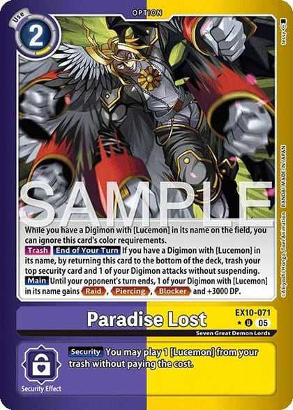 Paradise Lost (Limited Foil), Sinister Order EX10-071 U
