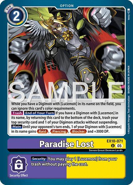 Paradise Lost, Sinister Order EX10-071 U
