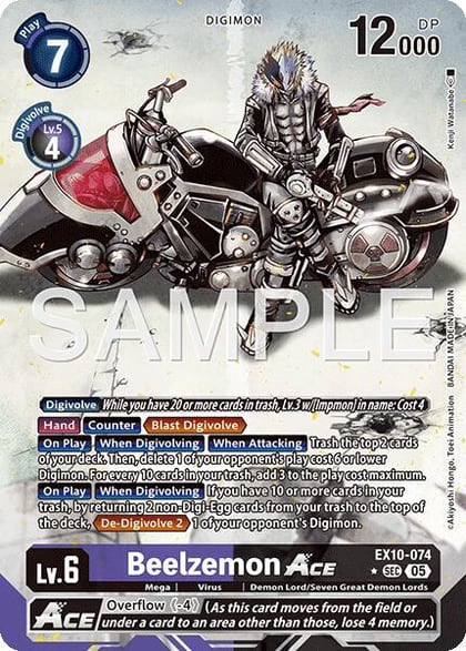 Beelzemon ACE (Alternate Art), Sinister Order EX10-074 SEC