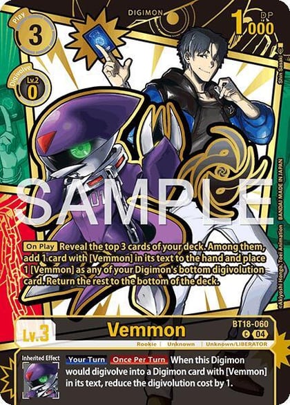 Vemmon (Rare Pull), Dawn of Liberator BT18-060