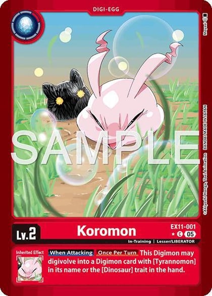 Koromon (Limited Foil), Dawn of Liberator EX11-001 C