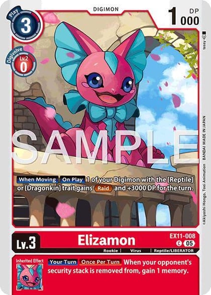 Elizamon, Dawn of Liberator EX11-008 C