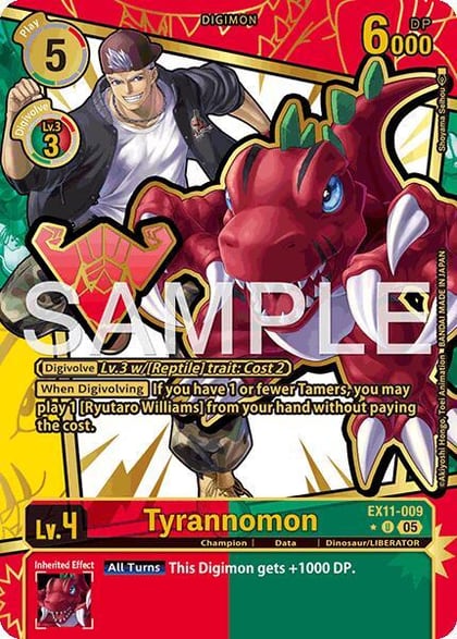 Tyrannomon (Rare Pull), Dawn of Liberator EX11-009 U