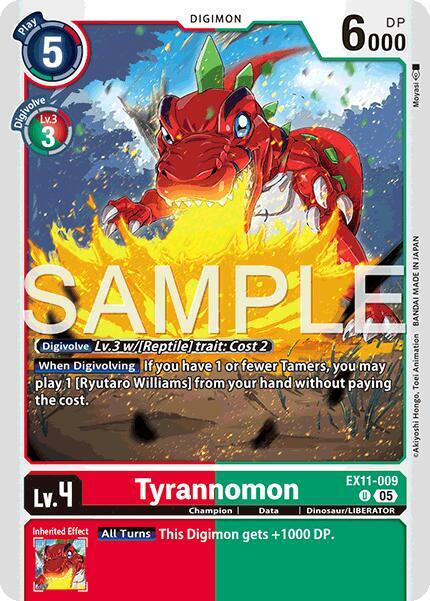 Tyrannomon, Dawn of Liberator EX11-009 U