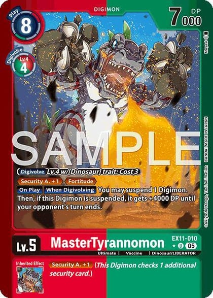 MasterTyrannomon (Limited Foil), Dawn of Liberator EX11-010 U