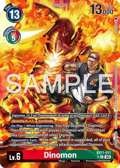 Dinomon (Box Topper), Dawn of Liberator EX11-011 R