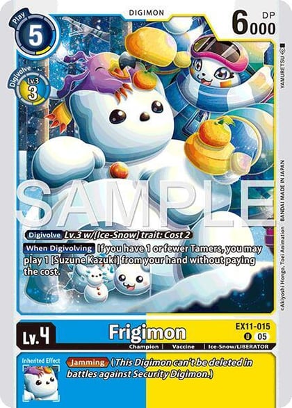Frigimon, Dawn of Liberator EX11-015 U