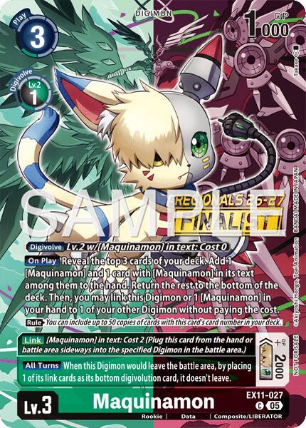 Maquinamon (Regionals 26-27 Season 2 Finalist), Dawn of Liberator EX11-027 C