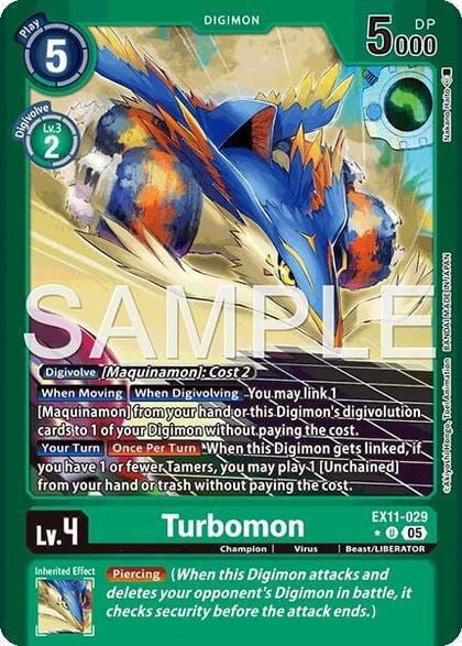 Turbomon (Limited Foil), Dawn of Liberator EX11-029 U