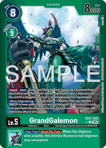 GrandGalemon (Limited Foil), Dawn of Liberator EX11-032 U