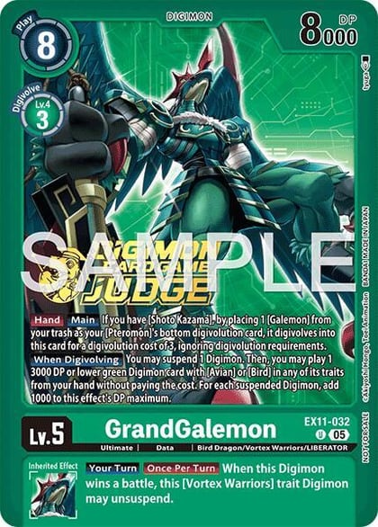 GrandGalemon (Judge Pack 9), Dawn of Liberator EX11-032 U