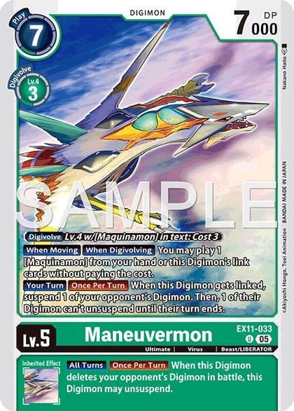 Maneuvermon, Dawn of Liberator EX11-033 U