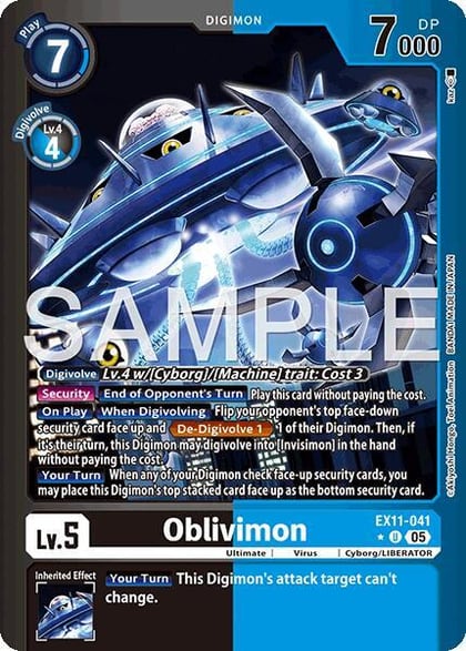 Oblivimon (Limited Foil), Dawn of Liberator EX11-041 U