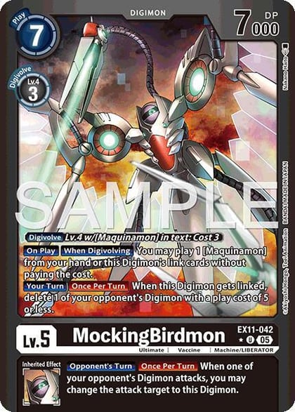 MockingBirdmon (Limited Foil), Dawn of Liberator EX11-042 U
