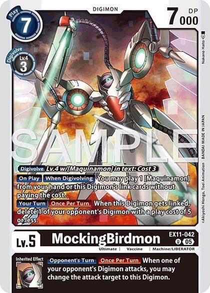 MockingBirdmon, Dawn of Liberator EX11-042 U