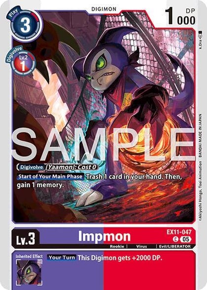 Impmon, Dawn of Liberator EX11-047 C