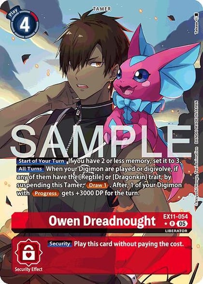 Owen Dreadnought (Alternate Art), Dawn of Liberator EX11-054 R