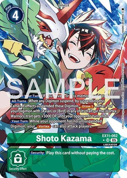 Shoto Kazama (Alternate Art), Dawn of Liberator EX11-062 SR