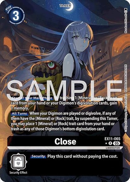 Close (Alternate Art), Dawn of Liberator EX11-065 R