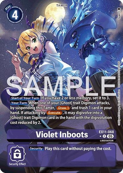 Violet Inboots (Alternate Art), Dawn of Liberator EX11-068 R