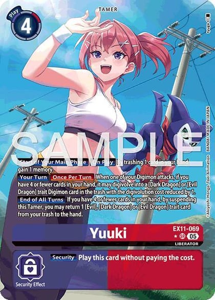 Yuuki (Alternate Art), Dawn of Liberator EX11-069 SR