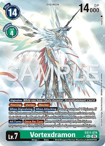 Vortexdramon (Alternate Art), Dawn of Liberator EX11-074 SEC