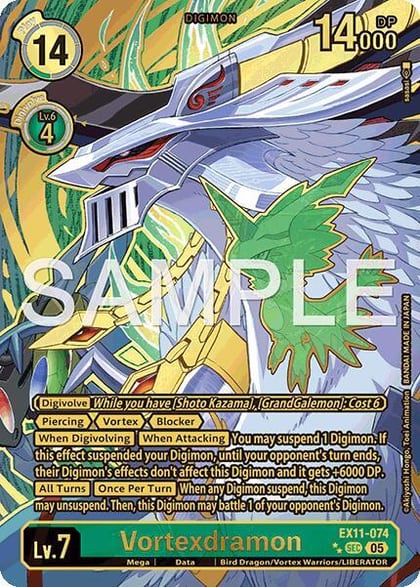 Vortexdramon (Rare Pull), Dawn of Liberator EX11-074 SEC