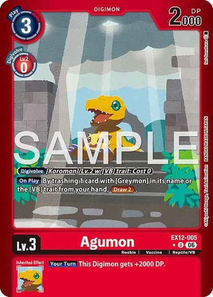 Agumon (Limited Foil), Digital World Shambala EX12-005 U