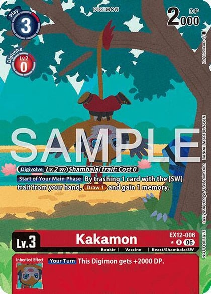 Kakamon (Box Topper), Digital World Shambala EX12-006 R