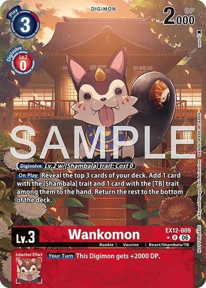 Wankomon (Box Topper), Digital World Shambala EX12-009 R