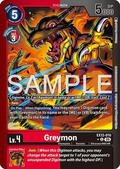 Greymon (Limited Foil), Digital World Shambala EX12-010 U