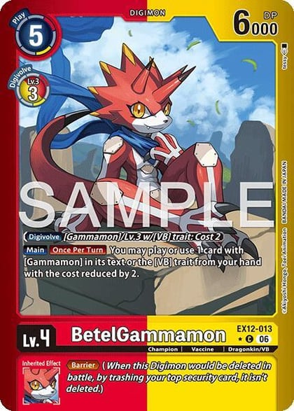 BetelGammamon (Limited Foil), Digital World Shambala EX12-013 C