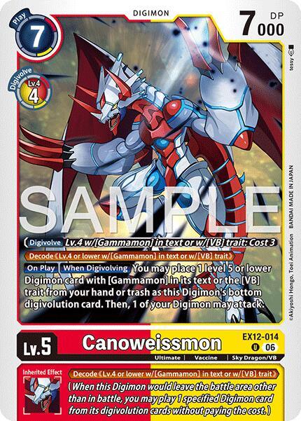 Canoweissmon, Digital World Shambala EX12-014 U