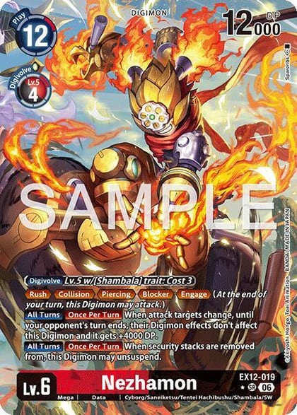 Nezhamon (Alternate Art), Digital World Shambala EX12-019 SR
