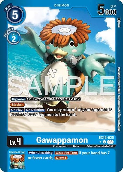 Gawappamon (Limited Foil), Digital World Shambala EX12-025 C
