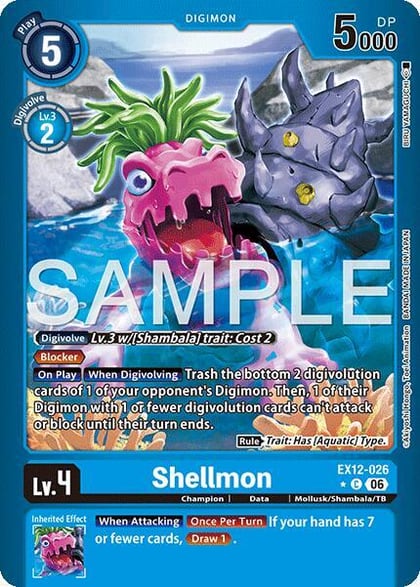 Shellmon (Limited Foil), Digital World Shambala EX12-026 C