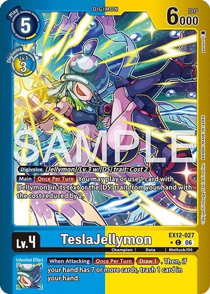 TeslaJellymon (Limited Foil), Digital World Shambala EX12-027 C