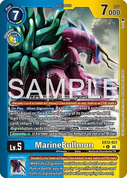 MarineBullmon (Limited Foil), Digital World Shambala EX12-031 U