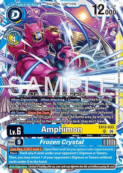 Amphimon // Frozen Crystal, Digital World Shambala EX12-033 SR