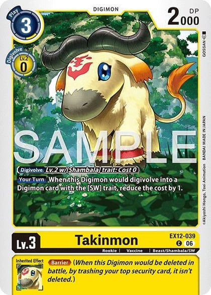 Takinmon, Digital World Shambala EX12-039 C